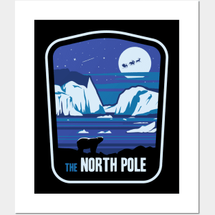 The North Pole Polar Bear Vintage Souvenir Design Gift Posters and Art